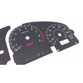 Subaru Impreza 2000-2007 Custom Gauge Face – STI Logo – 160MPH