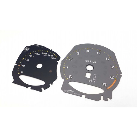 Porsche 981 982 (718) Boxster / Cayman / Macan GT4 330KM/H zamiennik tarcze licznika zegary z MPH na km/h