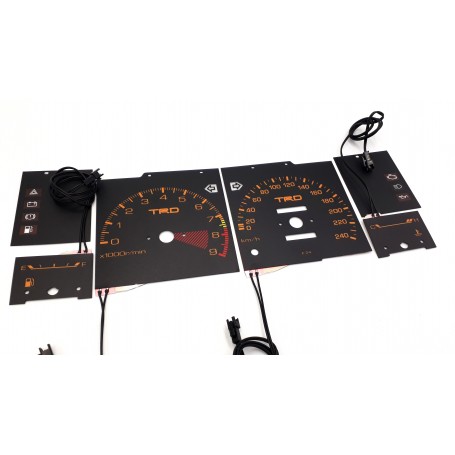 Toyota AE82 GT TWIN CAM Corolla TRD Custom PLASMA TACHO GLOW GAUGES TACHOSCHEIBEN DIALS