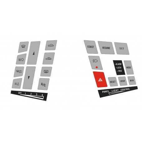 Zestaw wkładek przełączników Mazda 929 Cosmo poliwęglan zamiennik