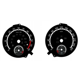 Skoda Octavia 3 - RS Design Replacement tacho dials, face counter gauges - Custom