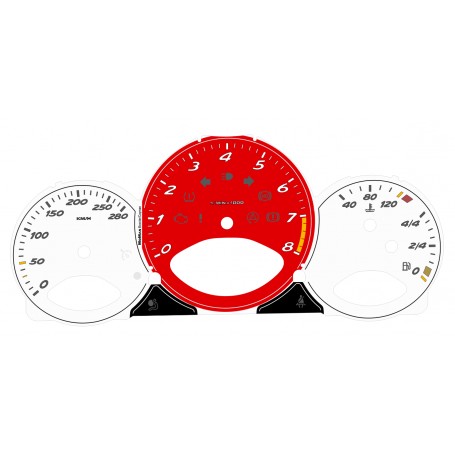 Porsche 987 Custom Gauge Faces – Exclusive Red & White Edition | 280 km/h