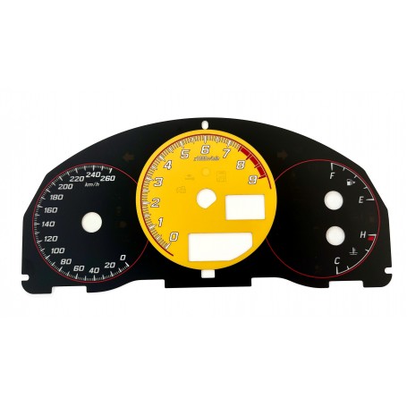Subaru BRZ Custom Gauge Faces – MPH to KM/H Conversion | Sport Yellow Edition