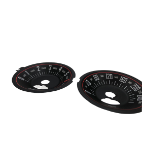 Dodge Challenger Gauge Face Set (2015+) – Professional MPH to 260 km/h Conversion (Premium Replica)