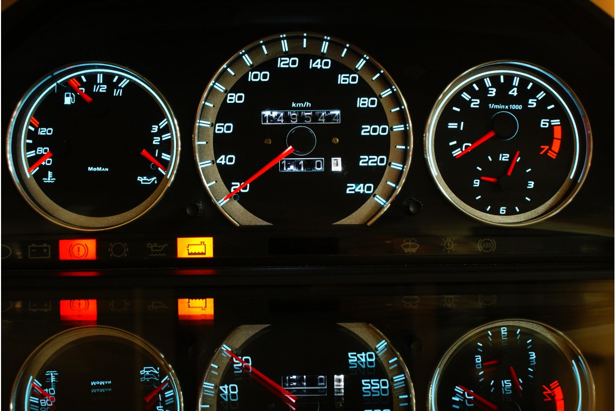 Mercedes W123 design 2 glow gauge plasma dials tachoscheibe glow shift indicator