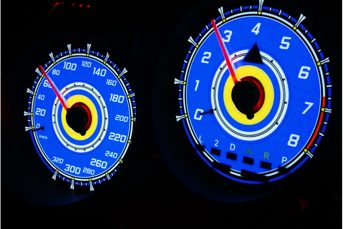 original design glow gauge plasma dials tachoscheibe glow Honda Prelude 4 gen 