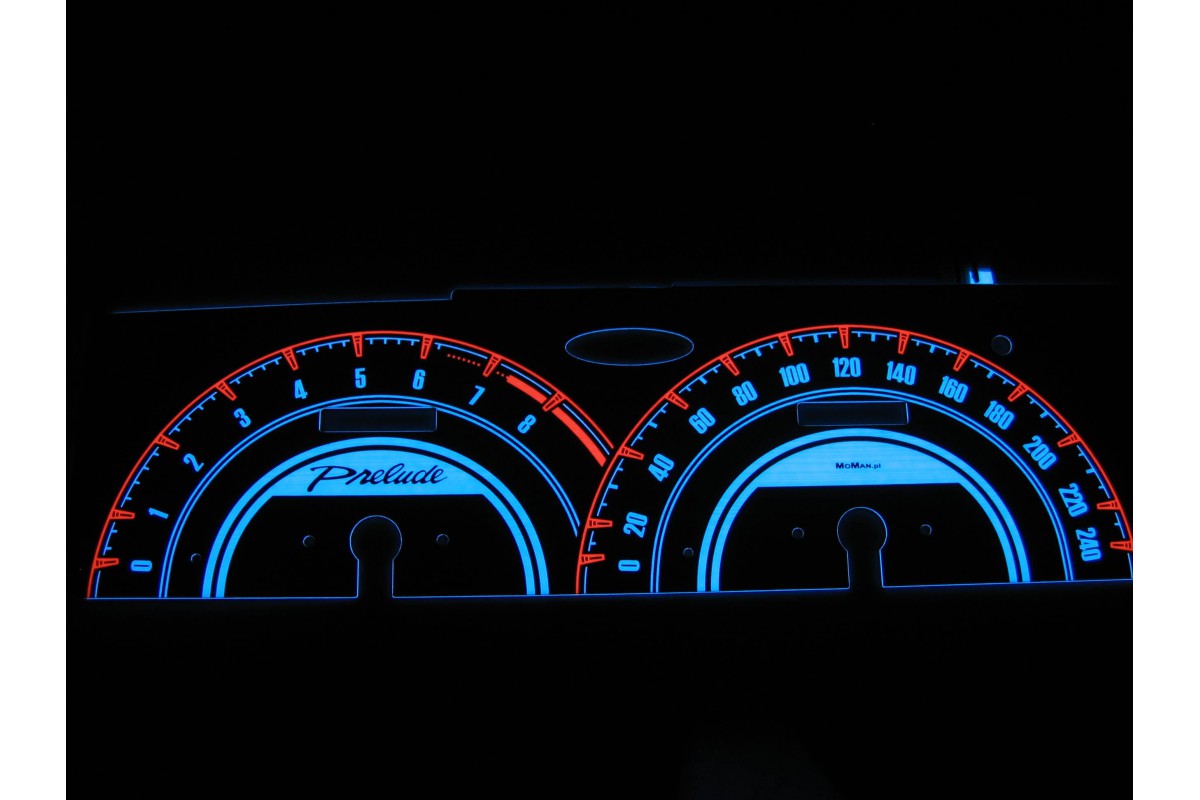 Honda Prelude 4 gen. PLASMA TACHO GLOW GAUGES TACHOSCHEIBEN DIALS