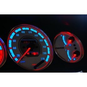 Mazda 323C, 323P, 323S, Protegé, Familia Van wzór 2 tarcze licznika zegary INDIGLO