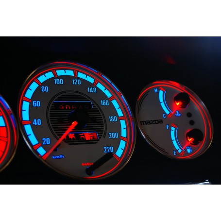 Mazda 323C, 323P, 323S, Protegé, Familia Van wzór 2 tarcze licznika zegary INDIGLO