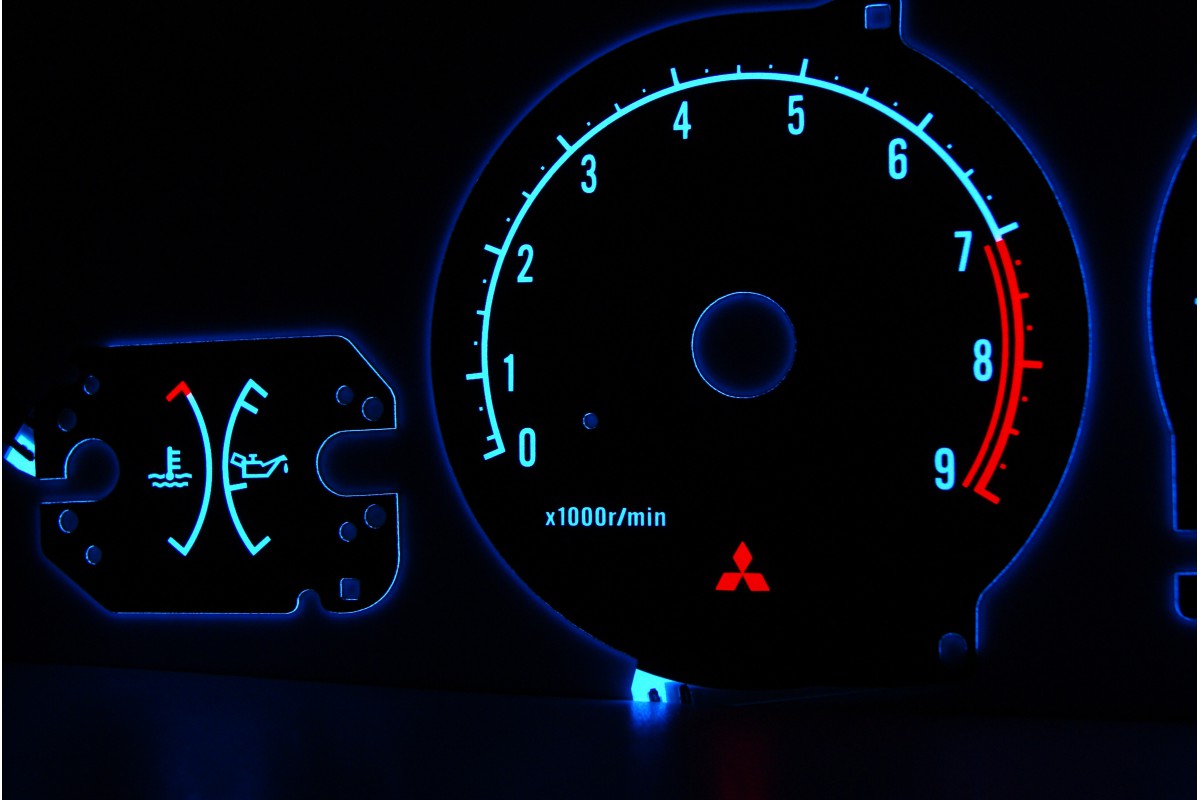 Montero 1999-2006 design 2 glow gauge plasma dials tachoschei Mitsubishi Pajero