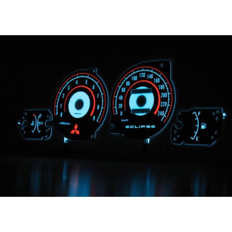 Mitsubishi Eclipse 2G wzór 2 świecące tarcze licznika zegary INDIGLO