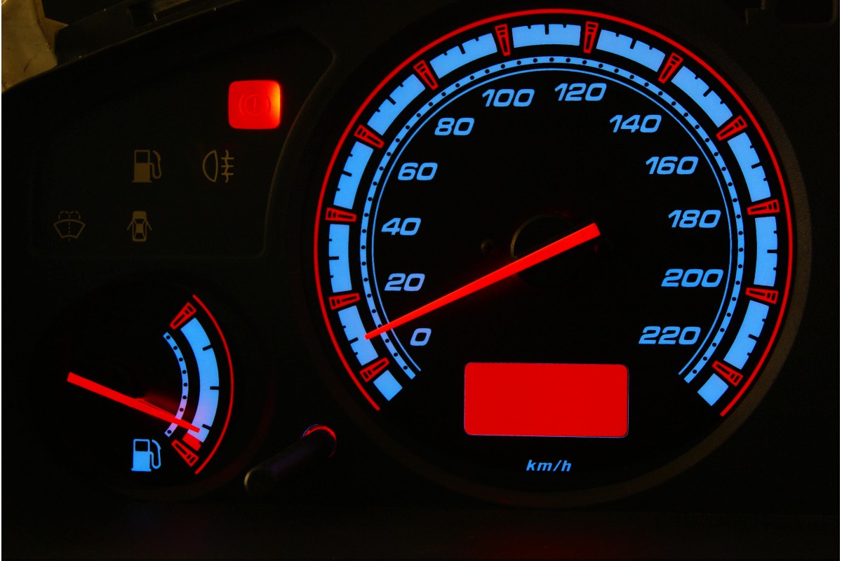 Nissan Primera P11 - before lifting design 2 PLASMA TACHO GLOW GAUGES ...