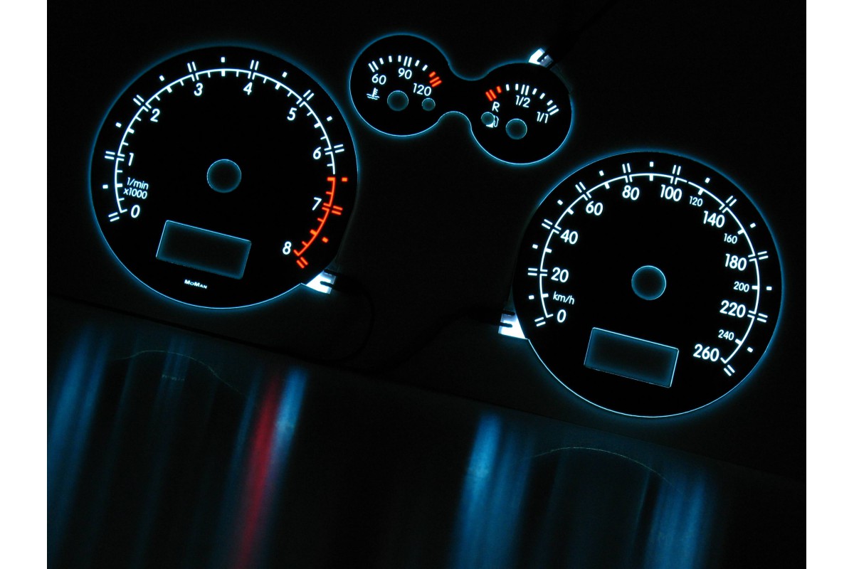 Seat Leon / Toledo '99-'05 Design 1 PLASMA TACHO GLOW GAUGES ...