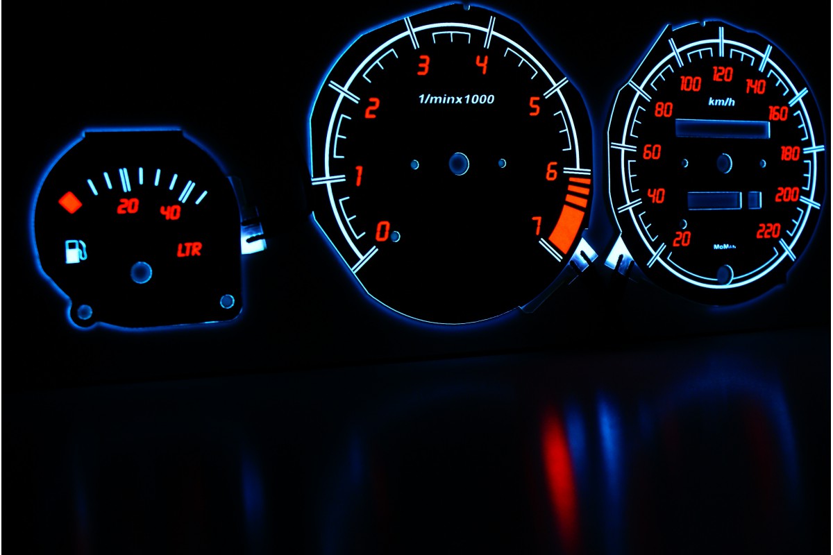 Opel Corsa B/Tigra design 1 PLASMA TACHO GLOW GAUGES TACHOSCHEIBEN DIALS