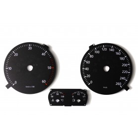 Volkswagen Golf 5, Jetta, Touran - Replacement dial - converted from MPH to Km/h