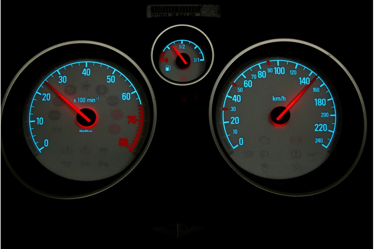 Opel Zafira B design 1 PLASMA TACHO GLOW GAUGES TACHOSCHEIBEN DIALS