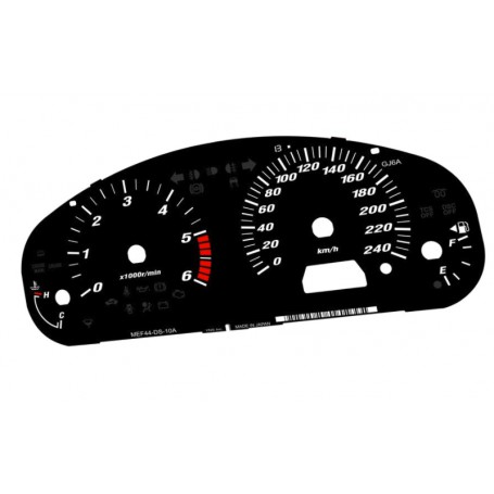 Mazda 6 I (2002-2008) Replacement dial - converted from MPH to Km/h