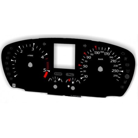 Renault Laguna 3 (2007-2015) - Replacement tacho dials from MPH to km/h