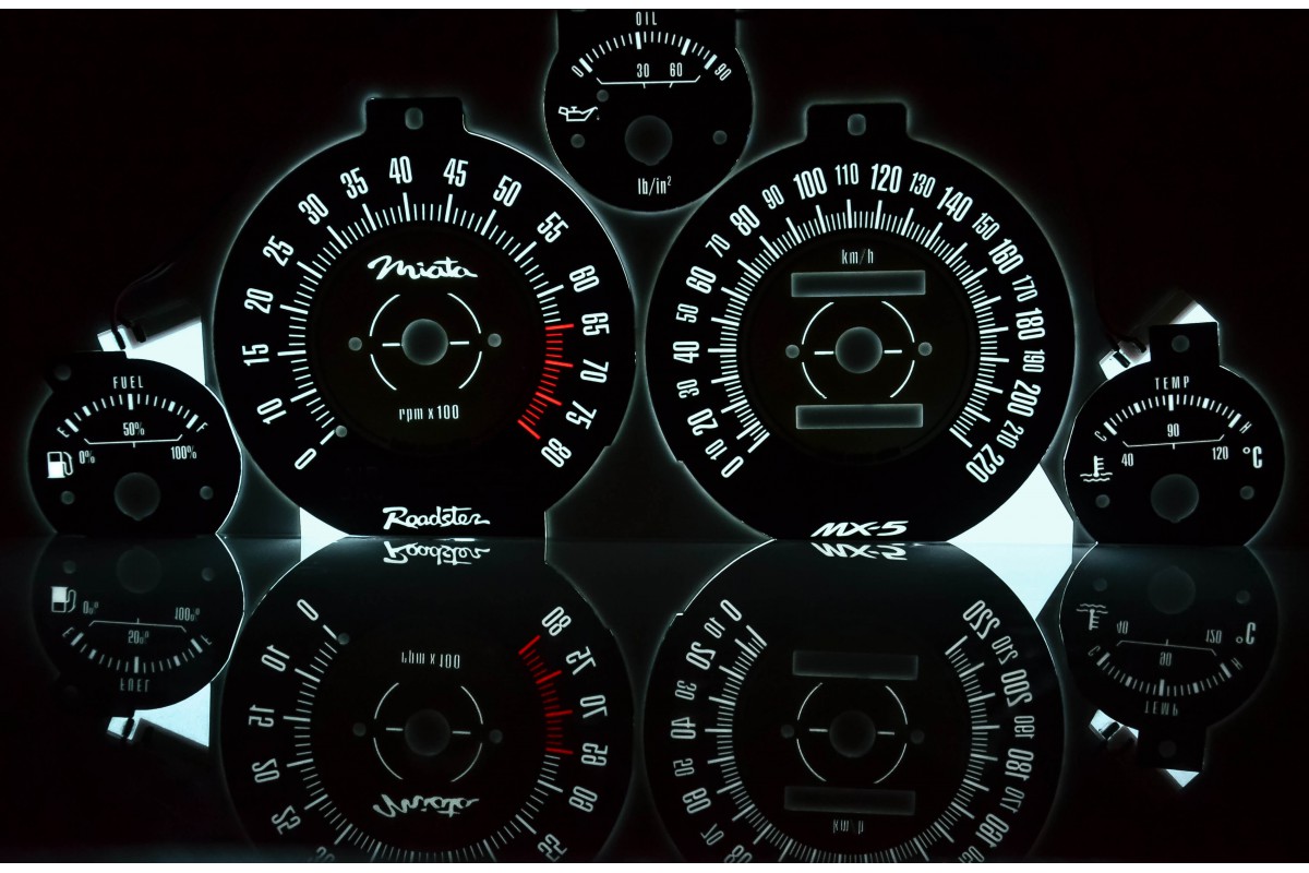 Mazda MX5 classic tarcze licznika zegary INDIGLO