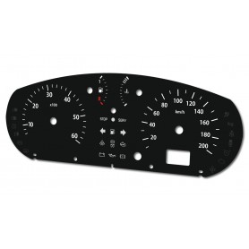 Renault Trafic, Nissan Primastar, Opel Vivaro 2001-2006 Replacement dial - converted from MPH to Km/h