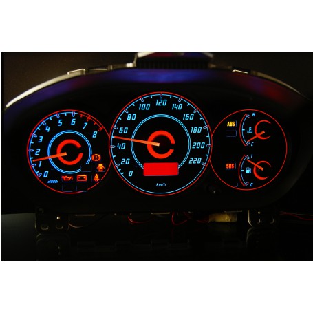 Honda Civic 2001-2005 design 1 PLASMA TACHO GLOW GAUGES TACHOSCHEIBEN DIALS