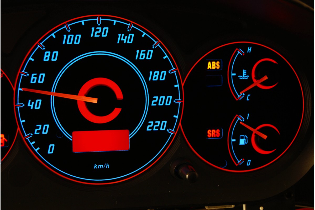 Honda Civic 20012005 EM2 Sedan Coupe design 2 glow gauges dials plasma