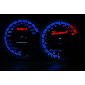 Yamaha YZF R Thundercat / Thunderace design 2 PLASMA TACHO GLOW GAUGES TACHOSCHEIBEN DIALS