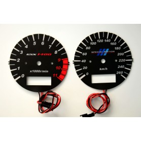 Suzuki GSX 1400 tarcze licznika zegary INDIGLO