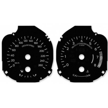 Ford Mustang (from 2015) - replacement dials MPH to km/h tacho counter