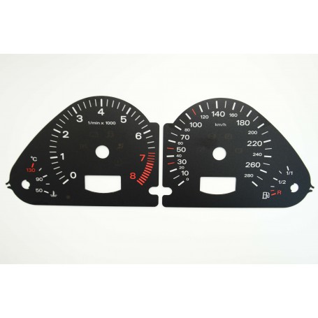 Audi A6 (C6) Replacement tacho dial - converted from MPH to Km/h