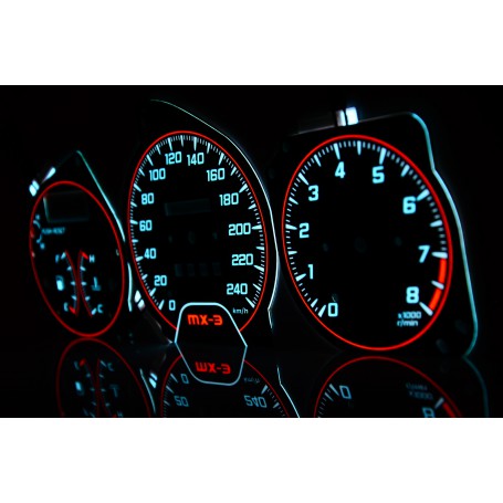 Mazda MX-3 wzór 4 tarcze licznika zegary INDIGLO