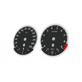 BMW 5 E60 M Version - Replacement tacho dials - converted from MPH to Km/h