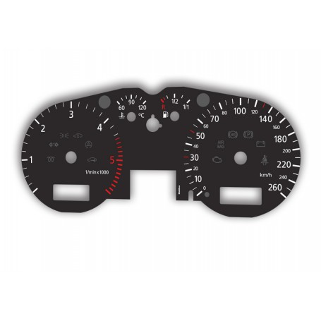 Audi A3 (8L & 8L0) 1996-2003 - replacement tacho dials from MPH to km/h