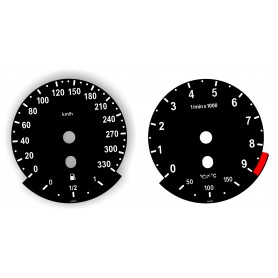 BMW E90, E92, E93 M Version - Replacement tacho dial - converted from MPH to Km/h