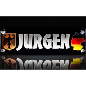 Trucker LKW Namensschild - LED Acryl Leuchtschild mit edler Lasergravur - Nameplate