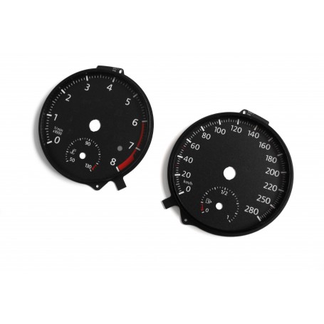 Volkswagen Golf 7 - Replacement tacho dials - converted from MPH to Km/h