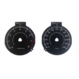 Mitsubishi Outlander 2 - Replacement tacho dials - converted from MPH to Km/h