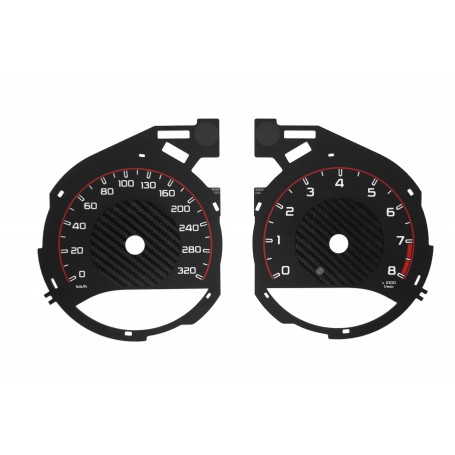 Mercedes C Class W205 C63 COMPATIBLE WITH AMG - Replacement dial MPH to km/h