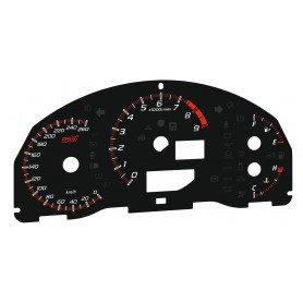 Subaru BRZ STI - Replacement tacho dial - converted from MPH to Km/h