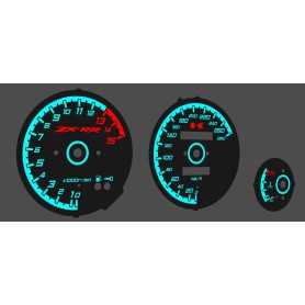 Kawasaki ZX7R plasma tacho glow gauges tachoscheiben dials