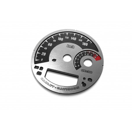 Harley Davidson Road King, Heritage, Softail, Deluxe, Dyna, Custom - REPLACEMENT DIAL - CONVERTED FROM MPH TO KM/H