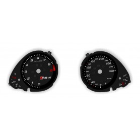 Audi A4 B8 RS4 - Replacement tacho dial - converted from MPH to Km/h