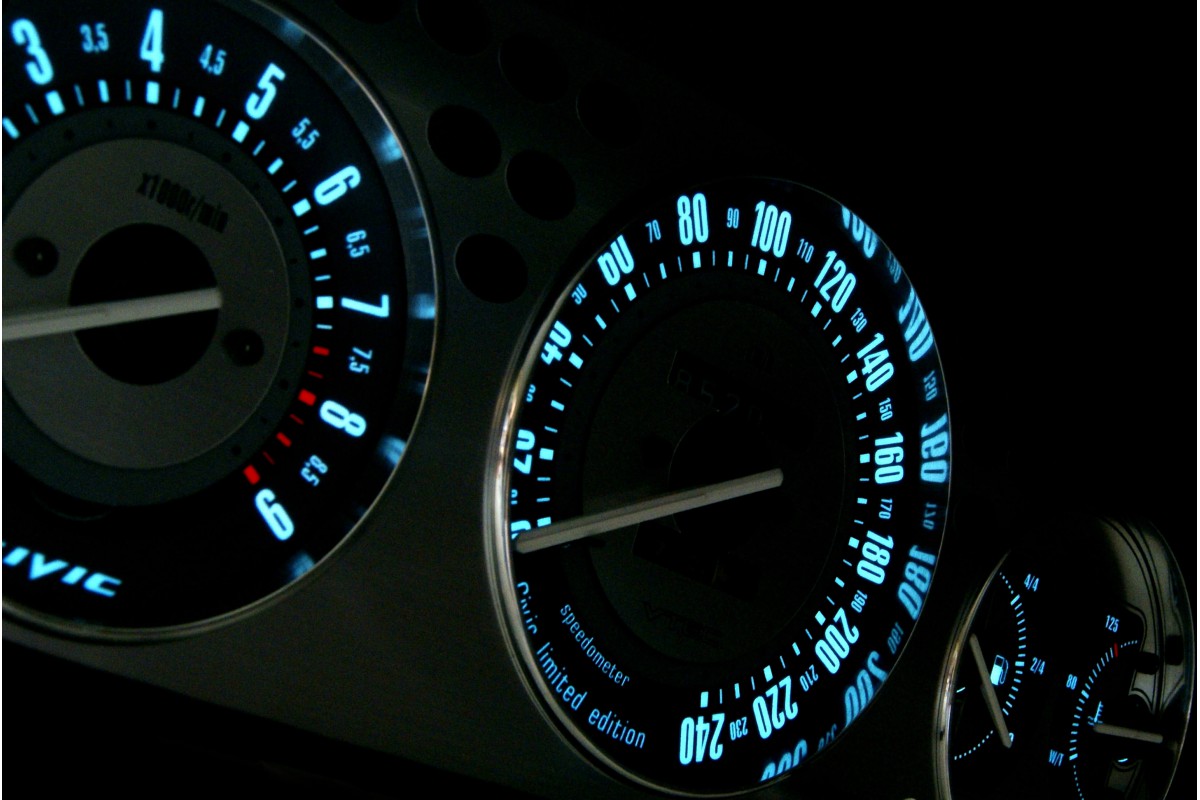 Honda Civic 1996-2000 design 3D plasma tacho glow gauges tachoscheiben ...