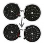 Volkswagen Transporter T6 - Replacement tacho dials, counter faces gauges - converted from MPH to Km/h