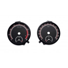 Skoda Octavia 3 RS (2016-now) - replacement tacho dials, counter faces, gauges converted from MPH to Km/h