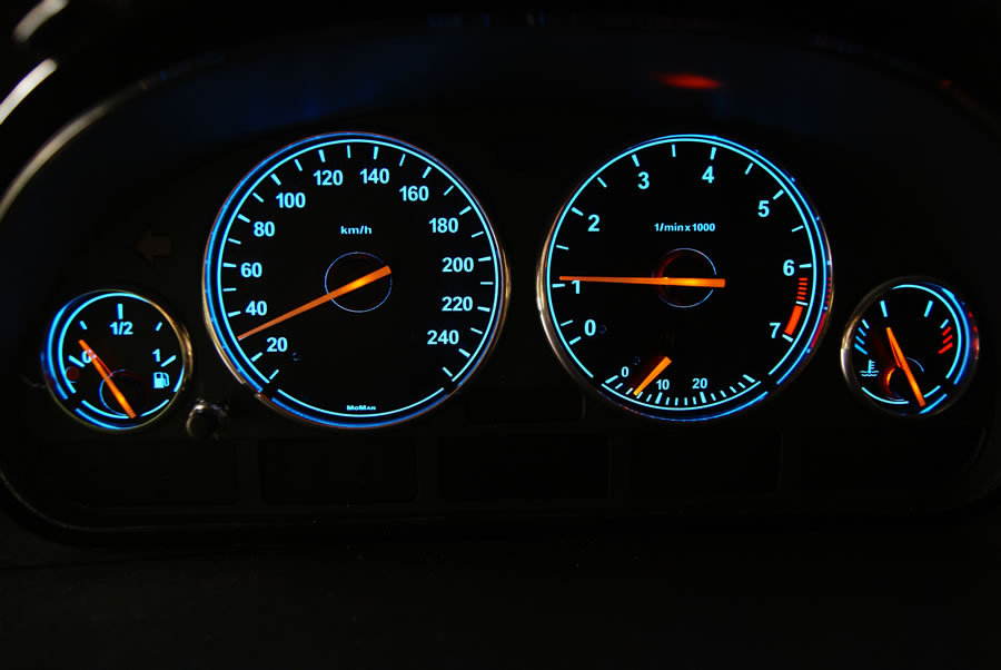BMW E39 E38 x5 Plasma Tacho Illuminated Glow Gauges Plasmaskiver Plasma Dials